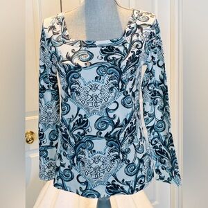 CLEO Square Neck Long Sleeve T- Sz MP